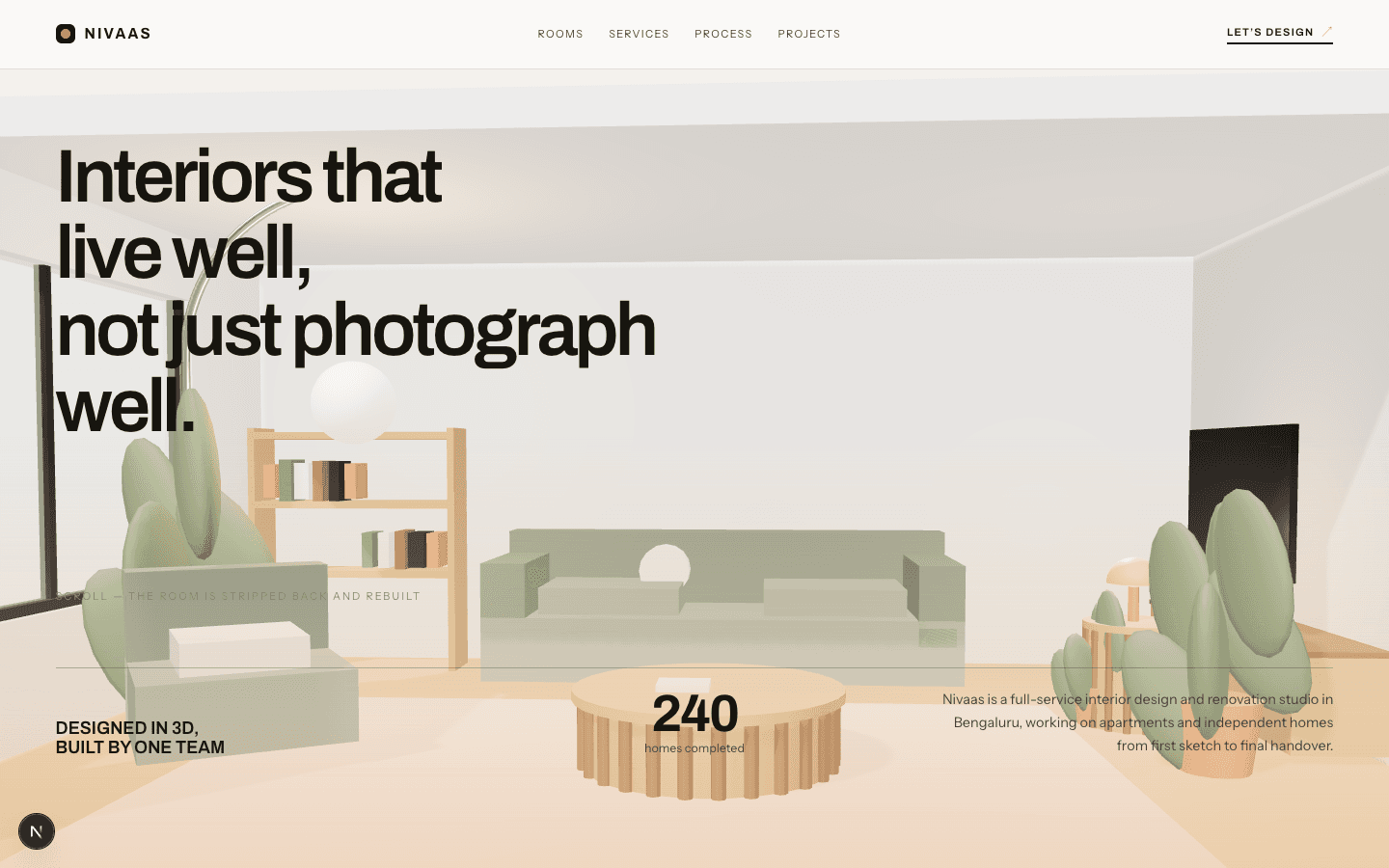 Nivaas: Interior design studio · isometric room picker