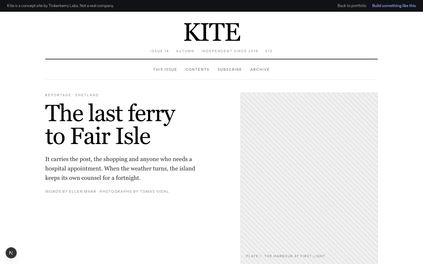 Kite: Independent quarterly · publication